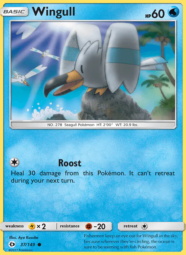 Carta Wingull 37/149 de Sun & Moon