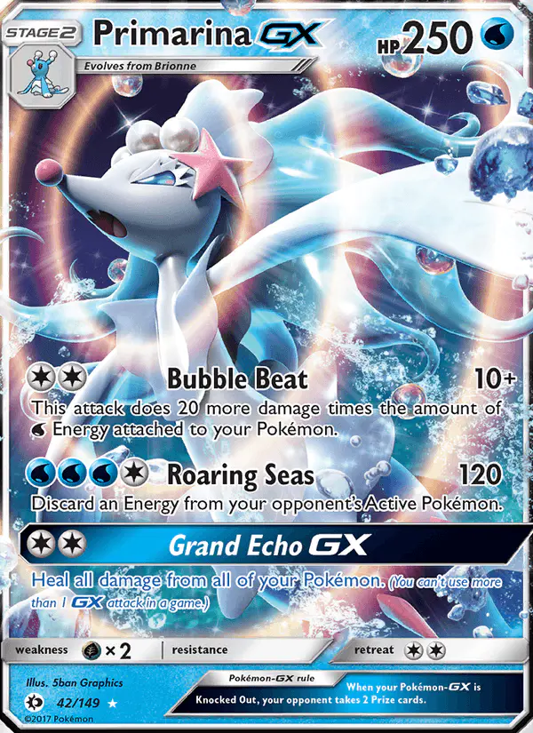 Carta Primarina GX 42/149 de Sun & Moon