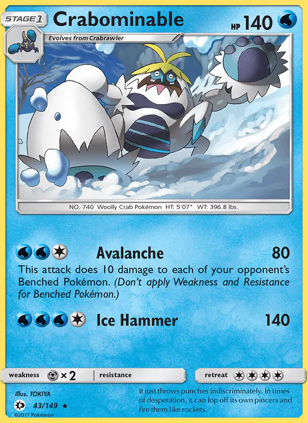 Carta Crabominable 43/149 de Sun & Moon
