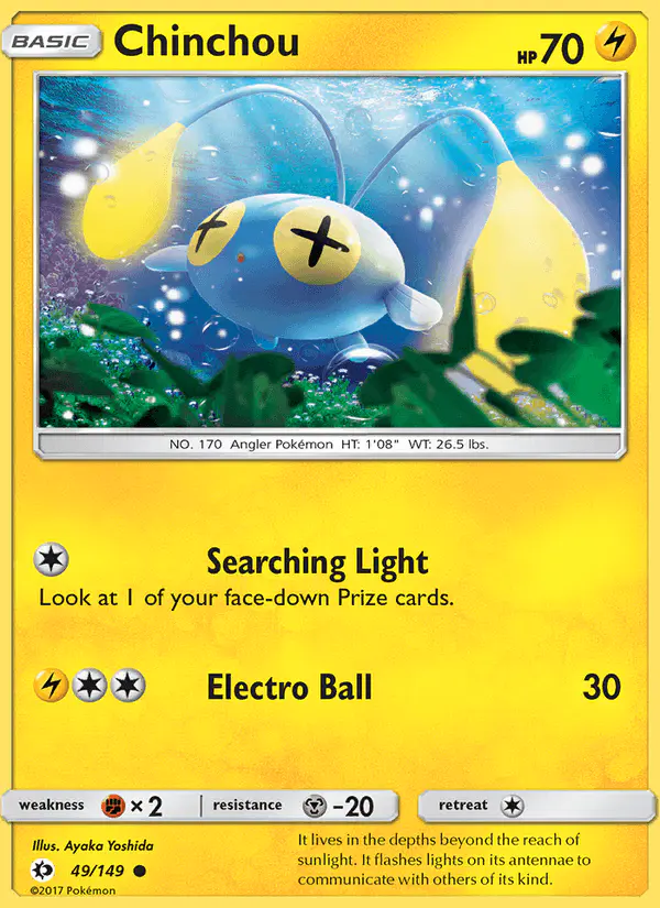 Carta Chinchou 49/149 de Sun & Moon