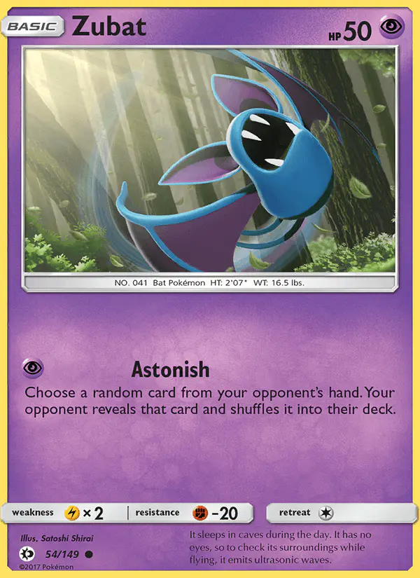 Carta Zubat 54/149 de Sun & Moon
