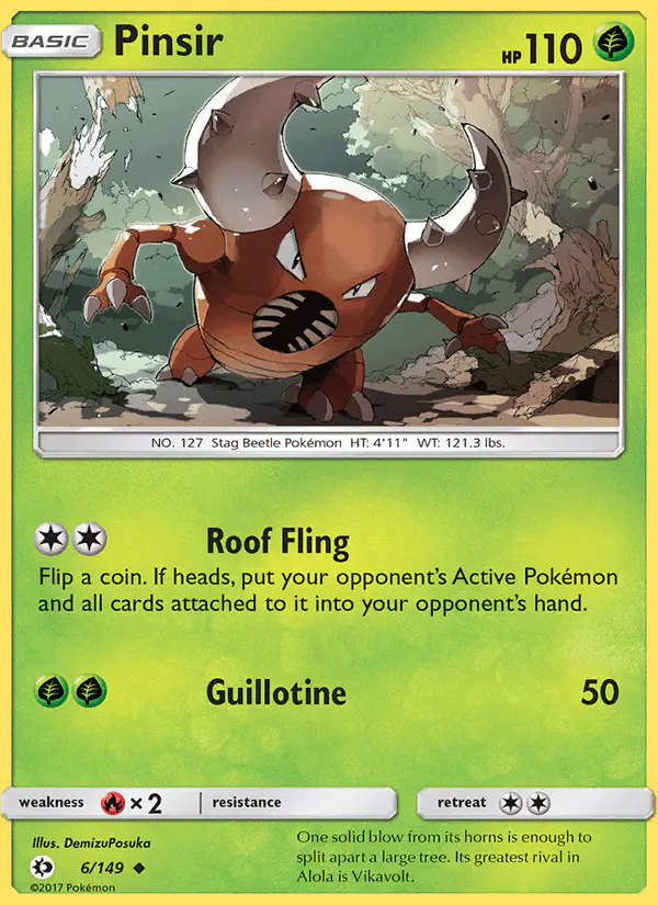 Carta Pinsir 6/149 de Sun & Moon