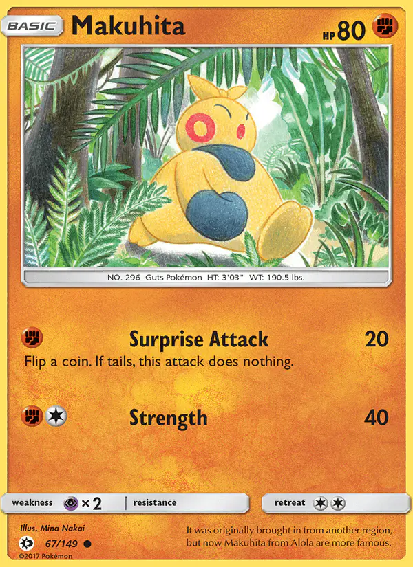 Carta Makuhita 67/149 de Sun & Moon
