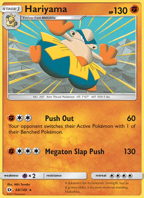 Carta Hariyama 68/149 de Sun & Moon