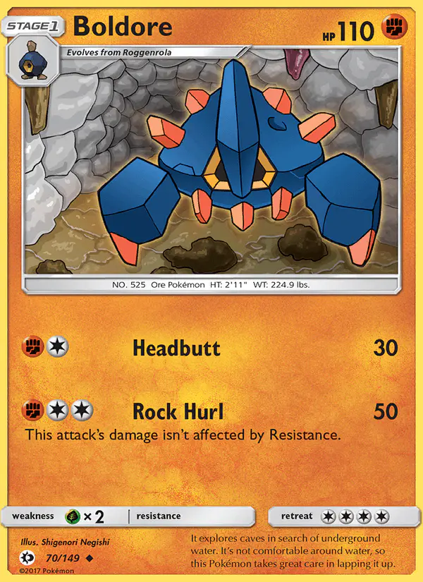 Carta Boldore 70/149 de Sun & Moon