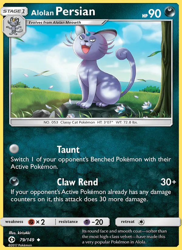 Carta Alolan Persian 79/149 de Sun & Moon