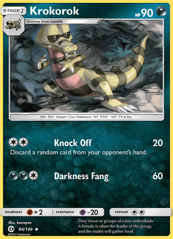 Carta Krokorok 84/149 de Sun & Moon