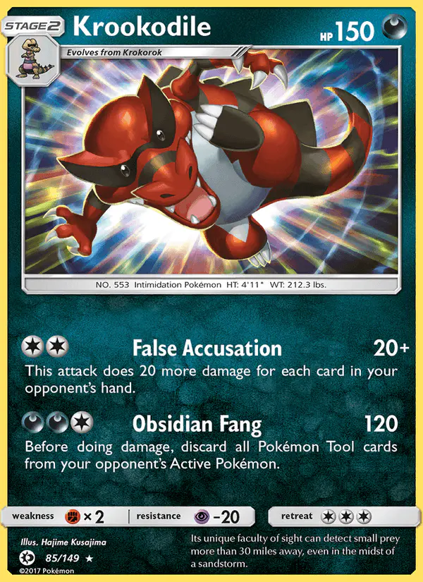 Carta Krookodile 85/149 de Sun & Moon
