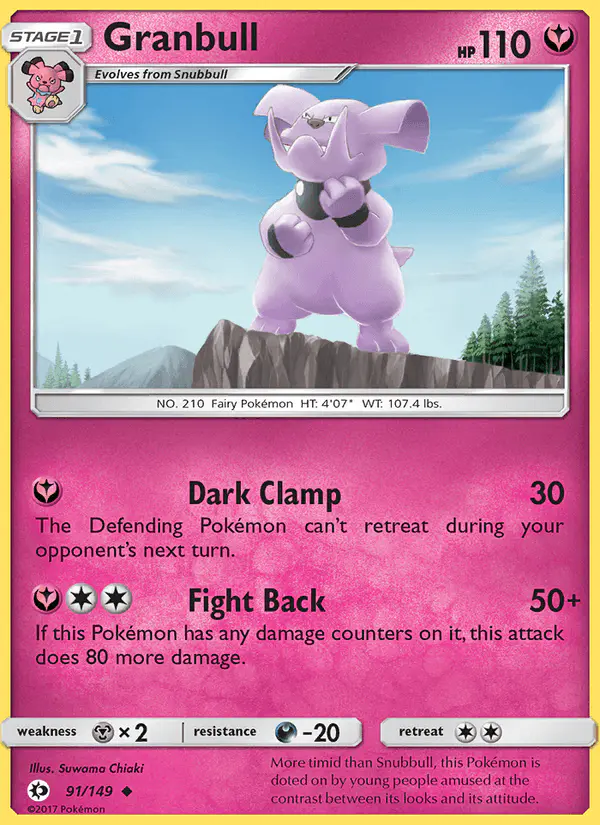 Carta Granbull 91/149 de Sun & Moon
