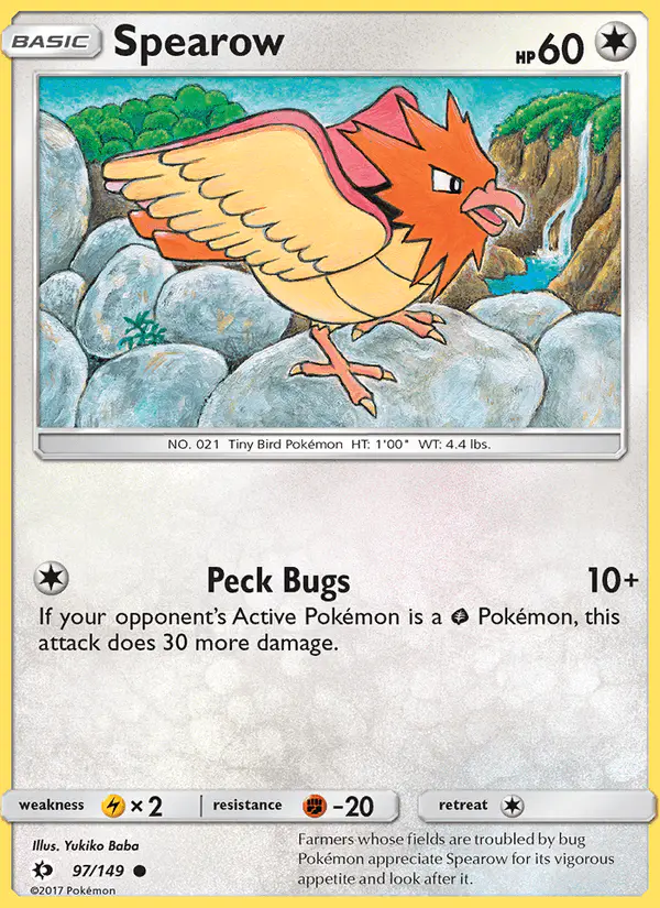 Carta Spearow 97/149 de Sun & Moon