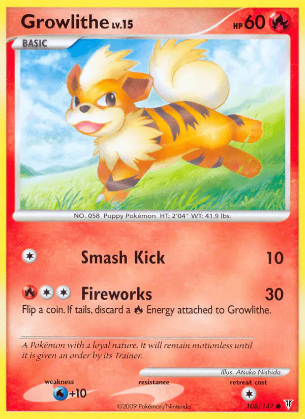 Carta Growlithe 108/147 de Supreme Victors