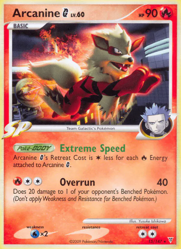 Carta Arcanine G 15/147 de Supreme Victors