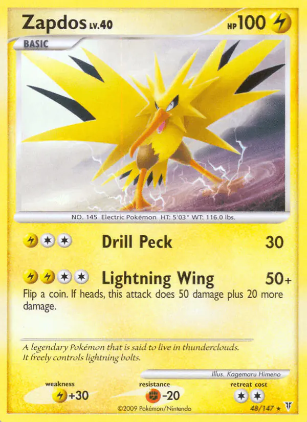 Carta Zapdos 48/147 de Supreme Victors