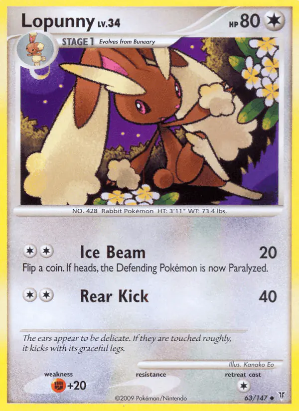Carta Lopunny 63/147 de Supreme Victors