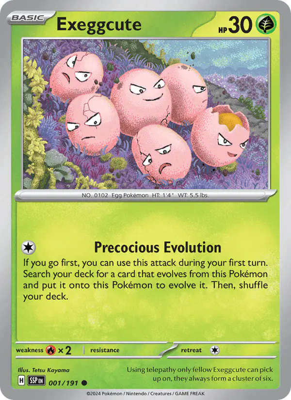 Carta Exeggcute 001/191 de Surging Sparks