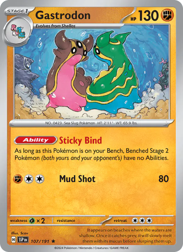 Carta Gastrodon 107/191 de Surging Sparks