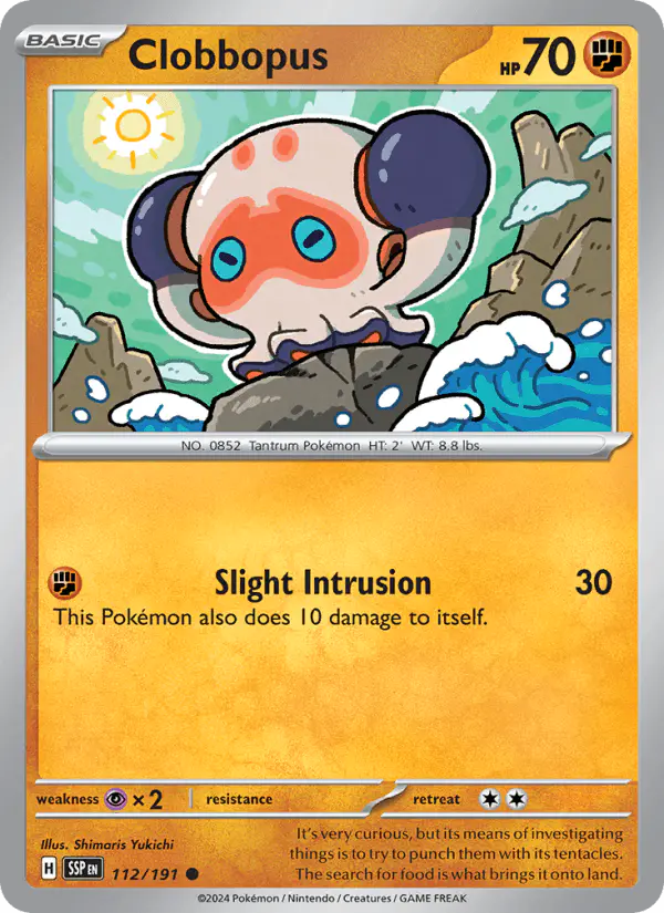 Carta Clobbopus 112/191 de Surging Sparks