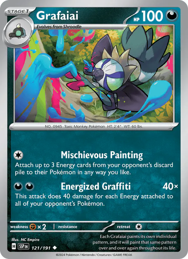 Carta Grafaiai 121/191 de Surging Sparks