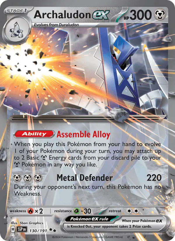 Carta Archaludon ex 130/191 de Surging Sparks