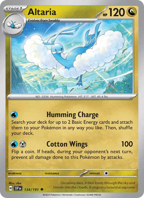 Carta Altaria 134/191 de Surging Sparks