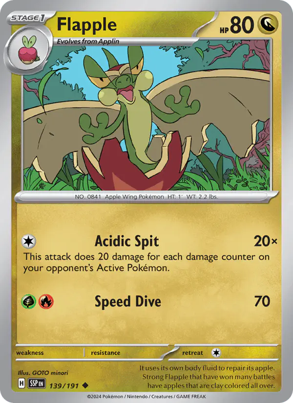 Carta Flapple 139/191 de Surging Sparks