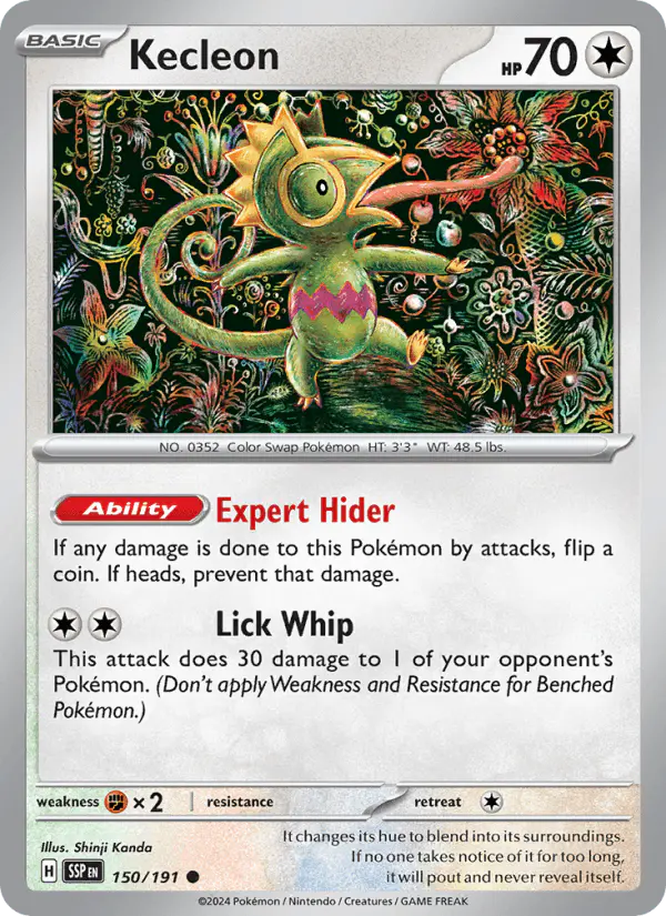 Carta Kecleon 150/191 de Surging Sparks