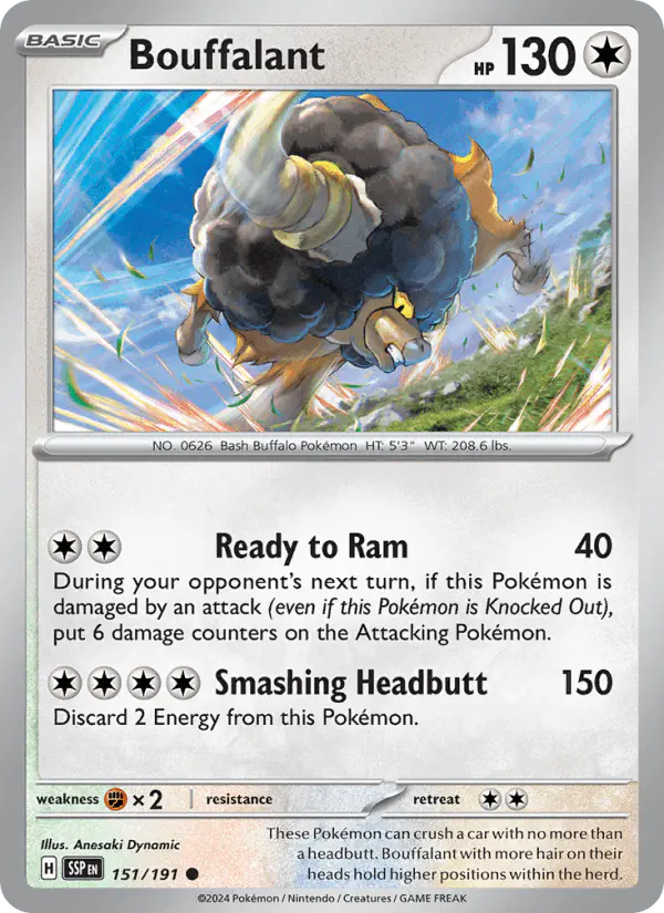 Carta Bouffalant 151/191 de Surging Sparks