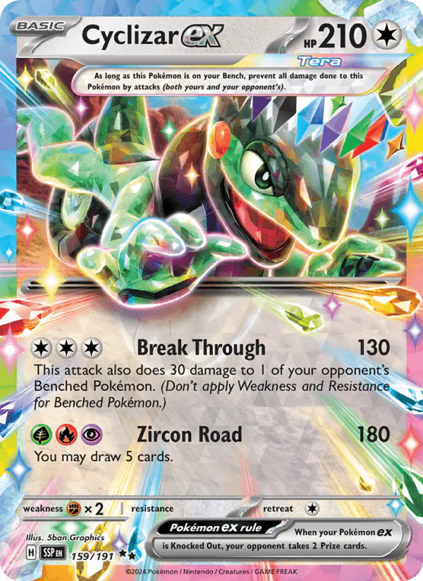 Carta Cyclizar ex 159/191 de Surging Sparks