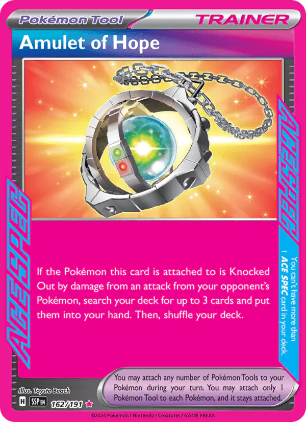 Carta Amulet of Hope 162/191 de Surging Sparks