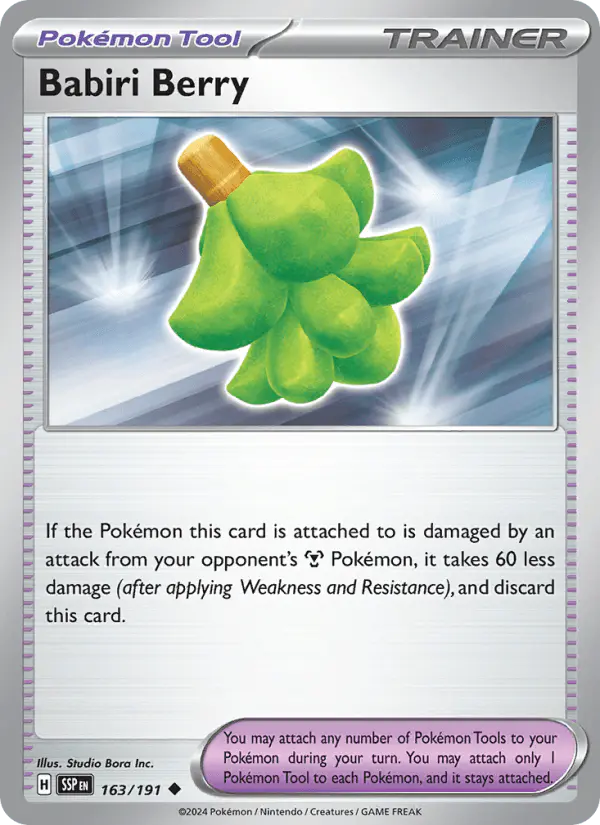 Carta Babiri Berry 163/191 de Surging Sparks