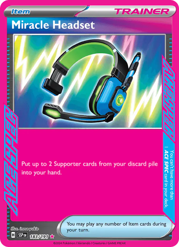 Carta Miracle Headset 183/191 de Surging Sparks
