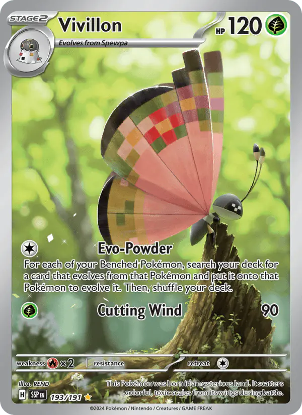 Carta Vivillon 193/191 de Surging Sparks