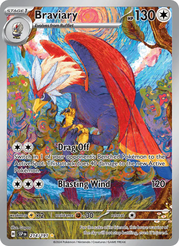 Carta Braviary 214/191 de Surging Sparks