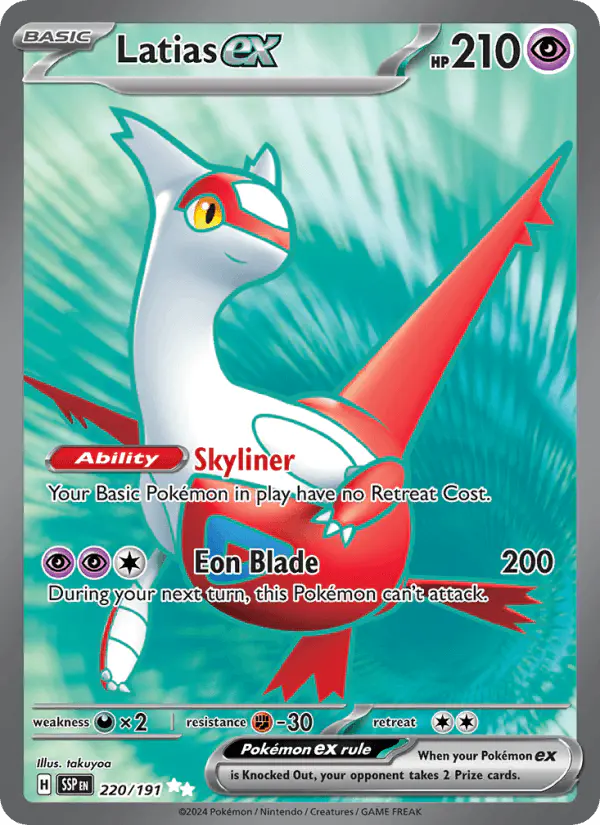 Carta Latias ex 220/191 de Surging Sparks