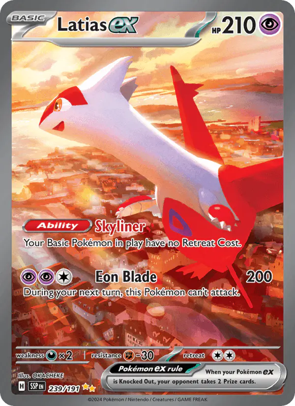 Carta Latias ex 239/191 de Surging Sparks