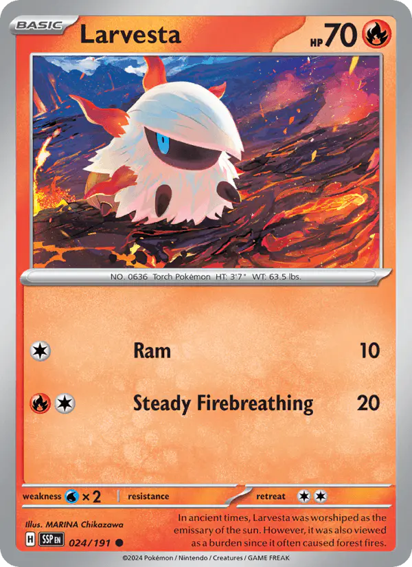 Carta Larvesta 024/191 de Surging Sparks