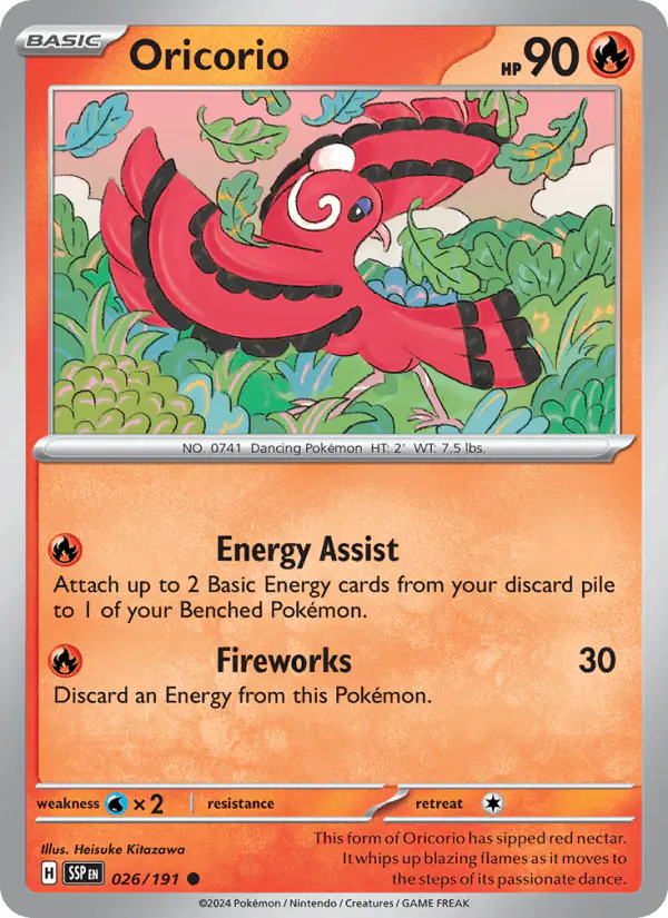 Carta Oricorio 026/191 de Surging Sparks