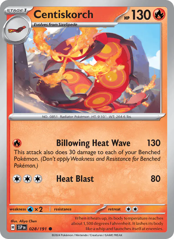 Carta Centiskorch 028/191 de Surging Sparks
