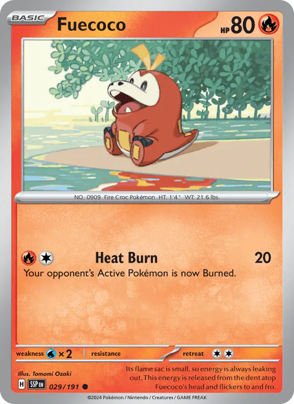 Carta Fuecoco 029/191 de Surging Sparks