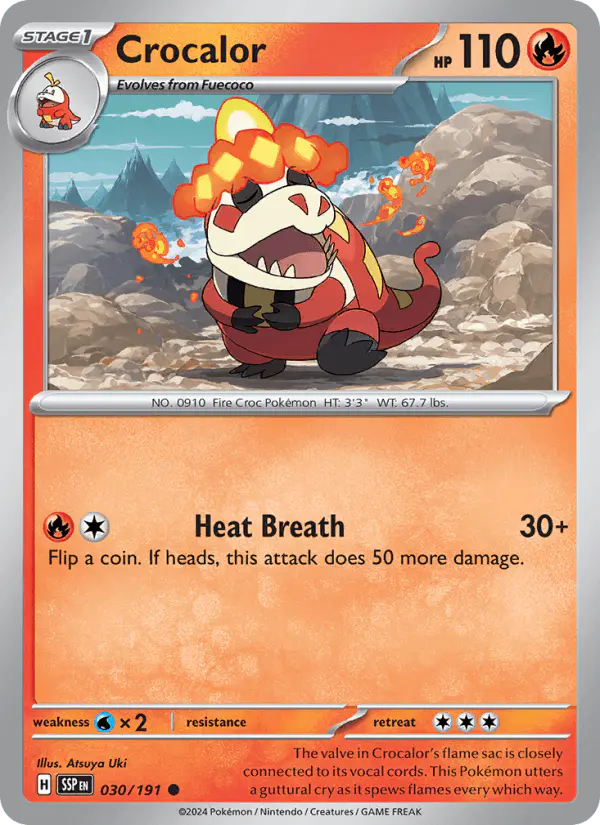 Carta Crocalor 030/191 de Surging Sparks