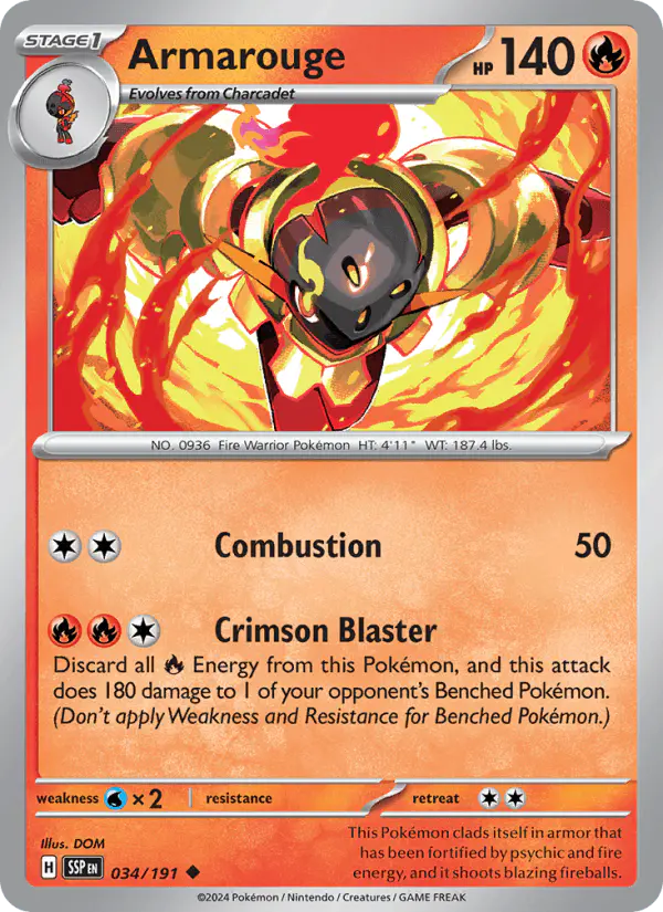 Carta Armarouge 034/191 de Surging Sparks