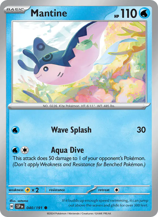 Carta Mantine 040/191 de Surging Sparks