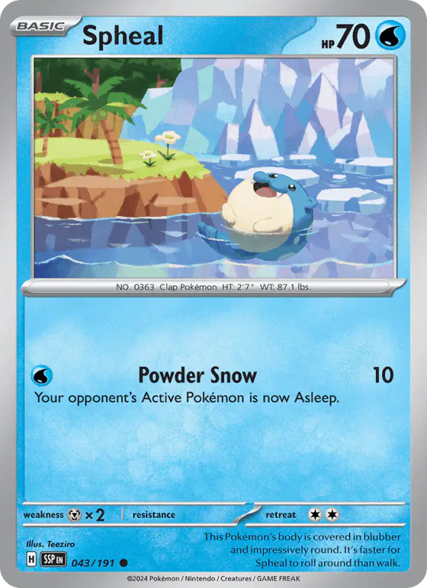 Carta Spheal 043/191 de Surging Sparks