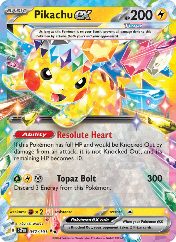 Carta Pikachu ex 057/191 de Surging Sparks