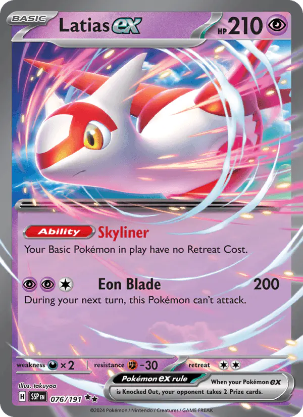 Carta Latias ex 076/191 de Surging Sparks
