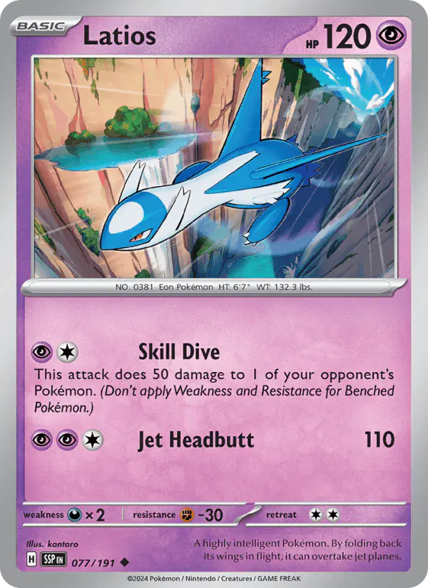 Carta Latios 077/191 de Surging Sparks
