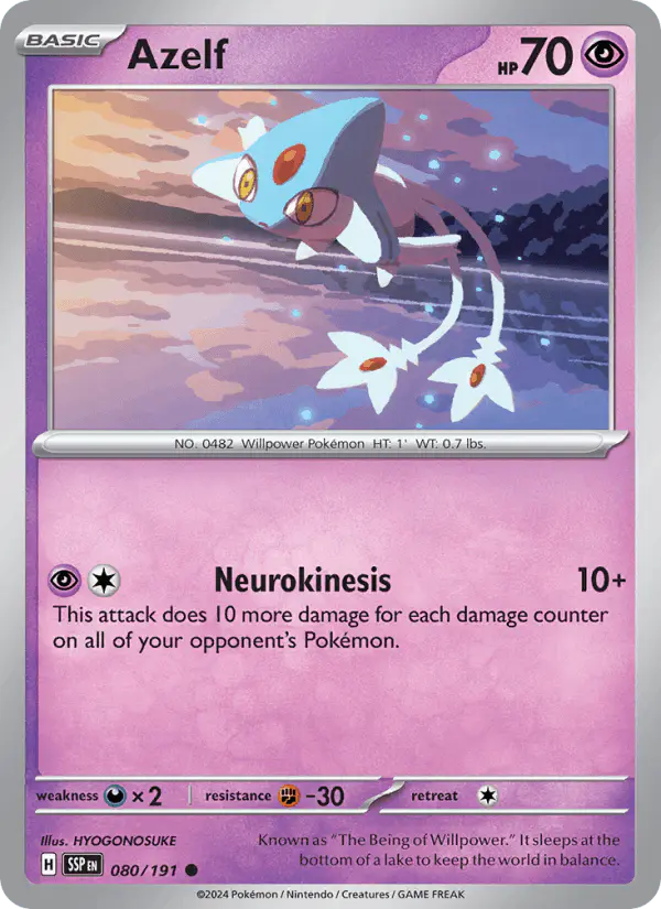 Carta Azelf 080/191 de Surging Sparks