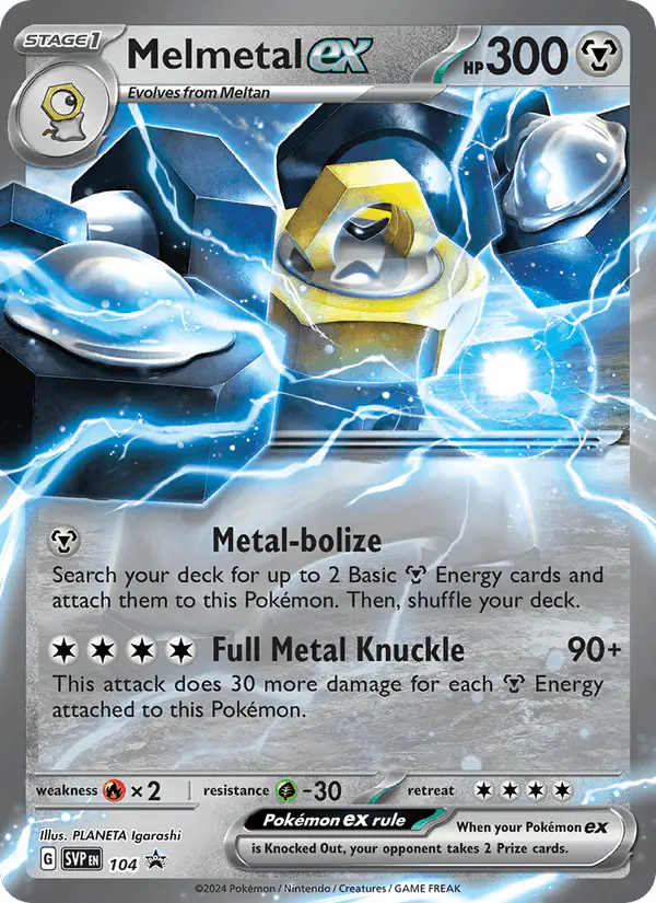 Carta Melmetal ex #104 de SVP Black Star Promos