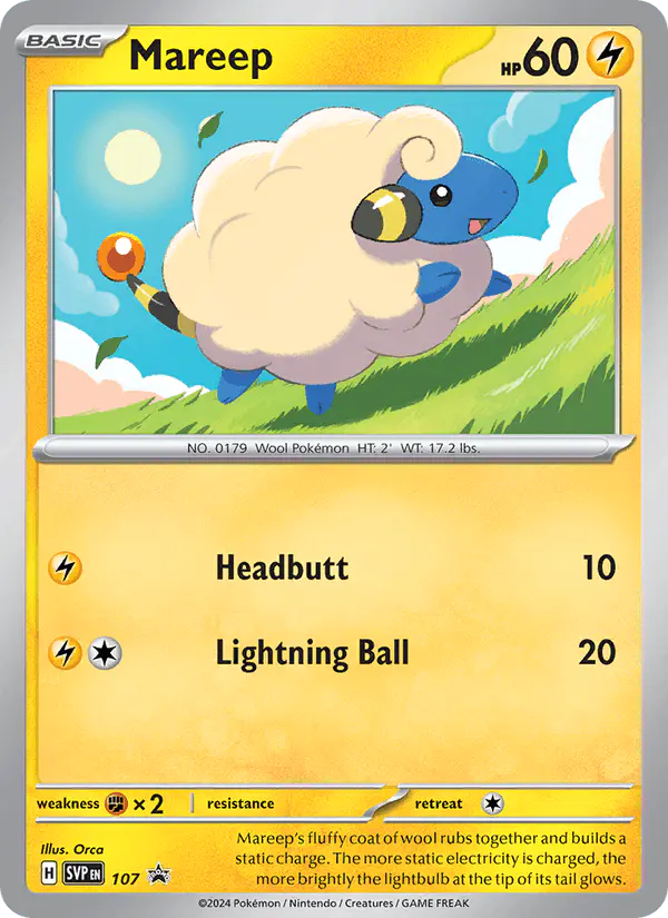 Carta Mareep #107 de SVP Black Star Promos