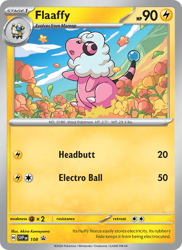 Carta Flaaffy #108 de SVP Black Star Promos